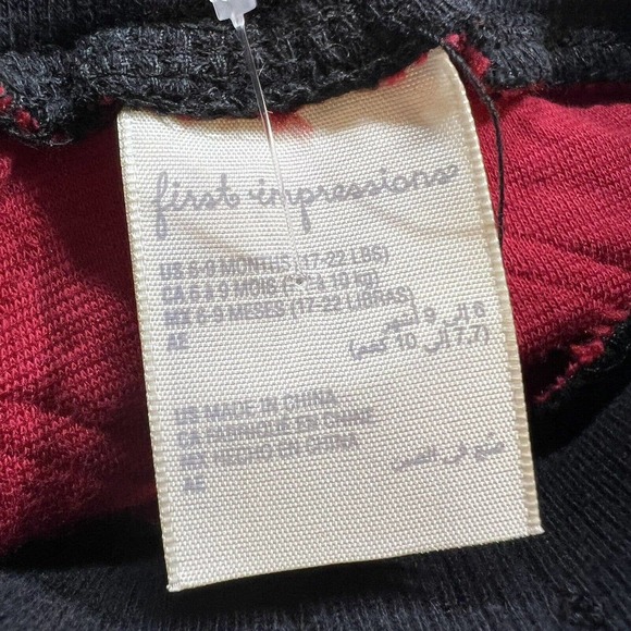 Red Quilted Jogger First Impressions Baby 6-9 Month New - Picture 3 of 4